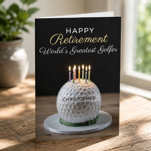Tarjeta de jubilación del mejor golfista del mundo