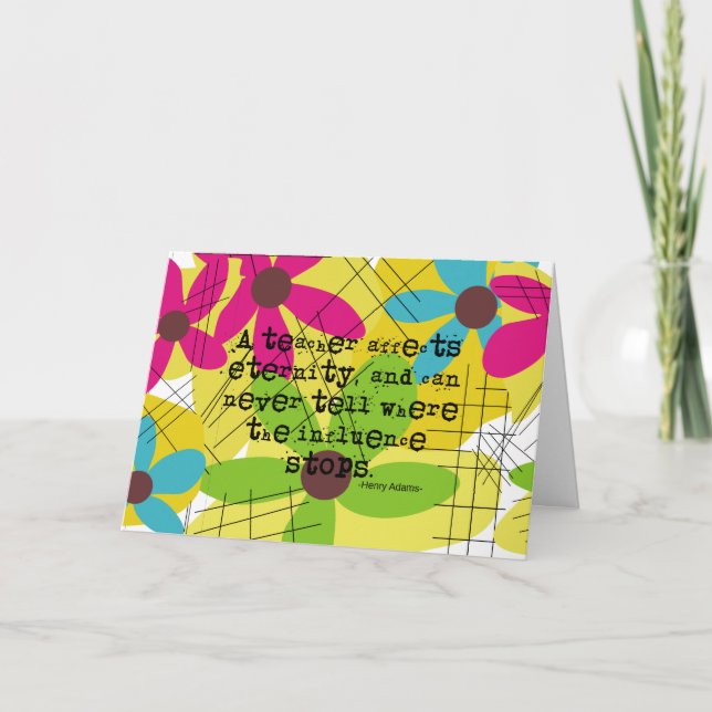 Tarjeta de jubilación del profesor Henry Adams cit (Anverso)