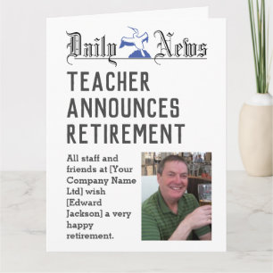 Tarjeta de jubilación del profesor para personaliz