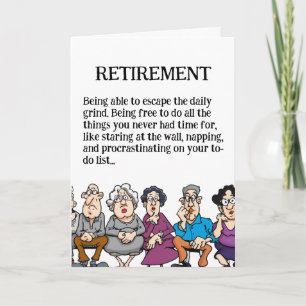 Tarjeta de jubilación divertida para personas de e