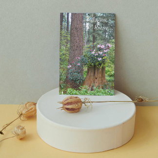Tarjeta de jubilación floral de Rhododendros del b