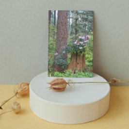 Tarjeta de Jubilación Floral Forestal Rhododendros
