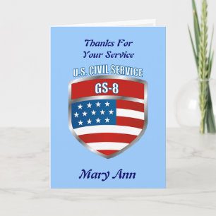 Tarjeta de Jubilación GS-8 de la Administración Pú