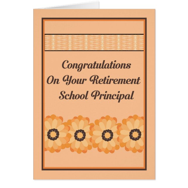 Tarjeta de jubilación para director de escuela con (Frente)