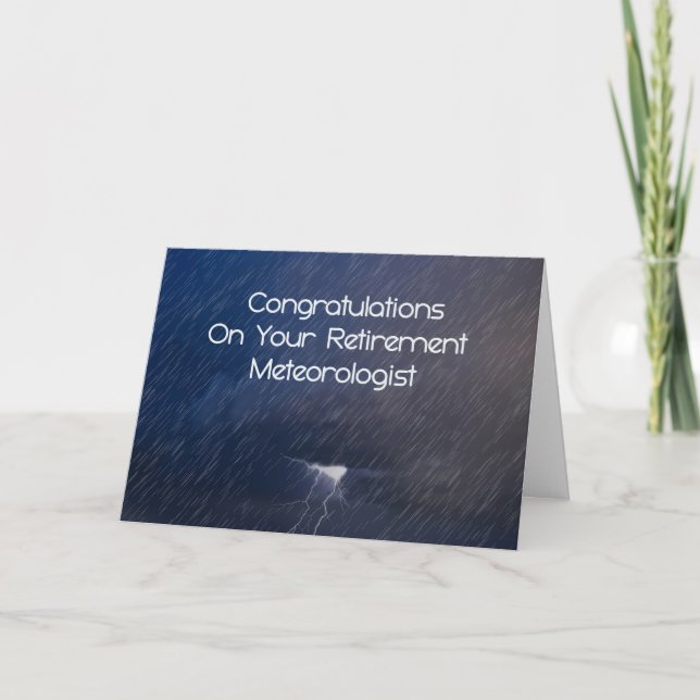 Tarjeta de jubilación para el meteorólogo, tempora (Anverso)