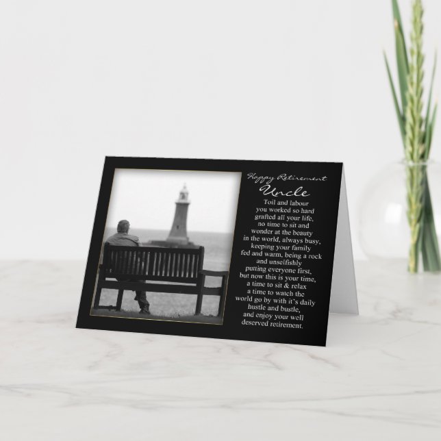 Tarjeta De Jubilación Para El Tío (Anverso)