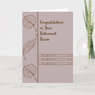 Tarjeta de jubilación para enfermera