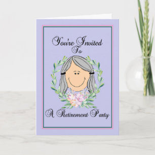 Tarjeta de jubilación para Fiesta, mujer