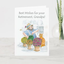 Tarjeta de jubilación para un abuelo - jardinero