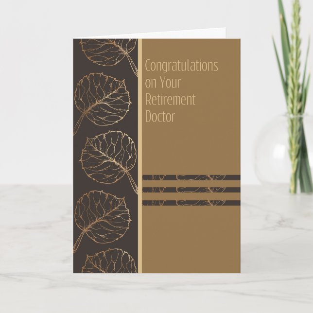 Tarjeta de jubilación para un Médica (Anverso)