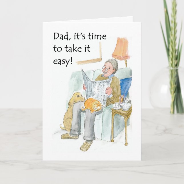 Tarjeta de jubilación para un padre (Anverso)