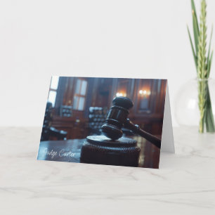 Tarjeta de jubilación personalizada para jueces