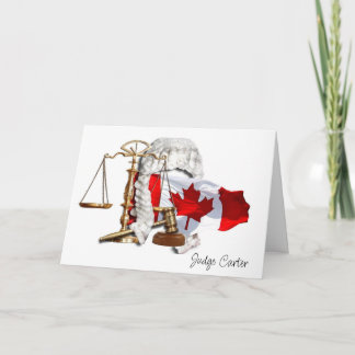 Tarjeta de jubilación personalizada para jueces ca