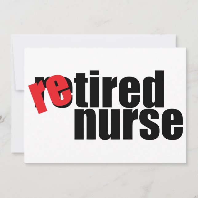tarjeta de jubilación simple de enfermero en blanc (Anverso)