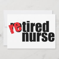 tarjeta de jubilación simple de enfermero en blanc