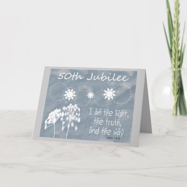 Tarjeta de "Jubileo de Oro" de la monja católica (Anverso)