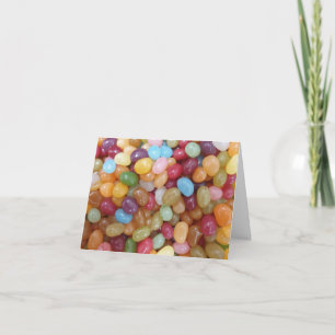 Tarjeta de judías de gelatina coloridas