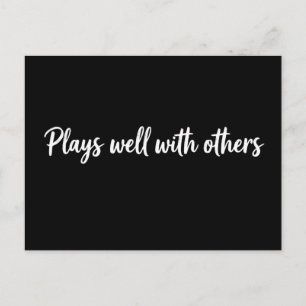 Tarjeta de Juega Bien Con Otros Divertido Animo