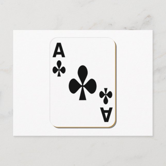 Tarjeta de juego Ace of Clubs (Anverso)