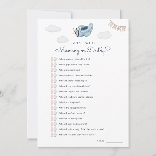 Tarjeta de juego Adivinación Quién se puede descar (Anverso)