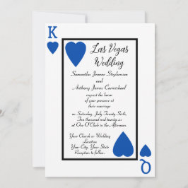 Tarjeta de juego azul Invitaciones a matrimonio Re