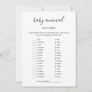 Tarjeta de juego Baby Animal Mating