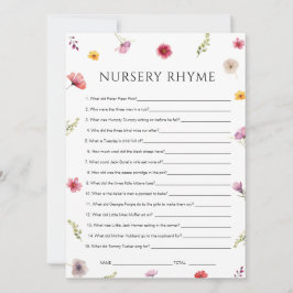 Tarjeta de juego Baby in Bloom Shower Nursery Rhym