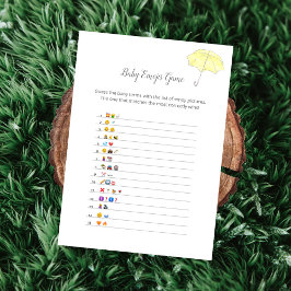 Tarjeta de juego Baby Shower Baby Emoji Pictures S