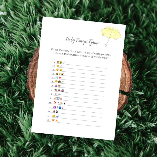 Tarjeta de juego Baby Shower Baby Emoji Pictures S (Subido por el creador)