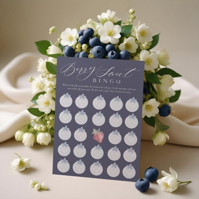 Tarjeta de juego Baby Shower Berry Sweet Bingo (Berry Sweet Bingo Baby Shower Game Card)