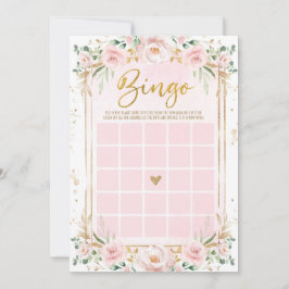 Tarjeta de juego Baby Shower de Bingo de Flores Ro