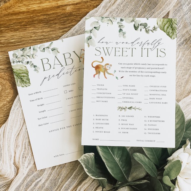 Tarjeta de juego Baby Shower de doble cara Boho Ju (Subido por el creador)