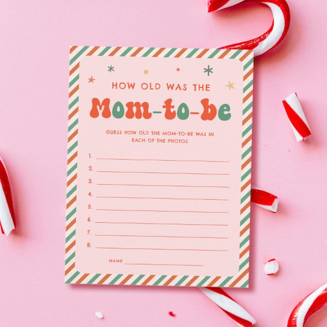 Tarjeta de juego Baby Shower de Navidades de edad  (Subido por el creador)