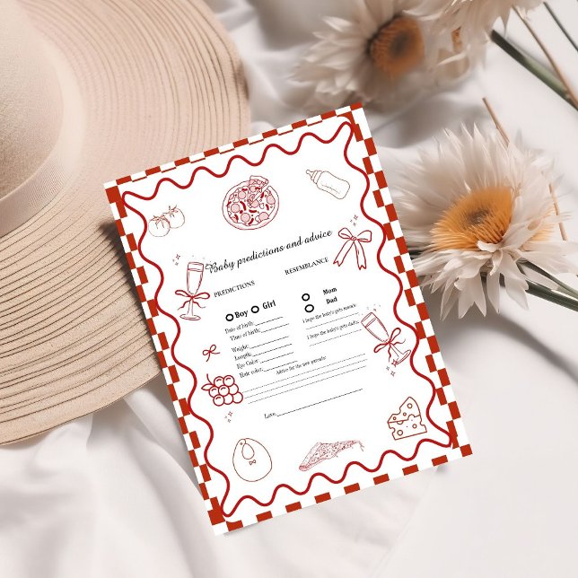 Tarjeta de juego Baby Shower de predicción de bebé (Subido por el creador)