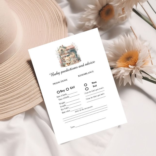 Tarjeta de juego Baby Shower de predicción de bebé (Subido por el creador)