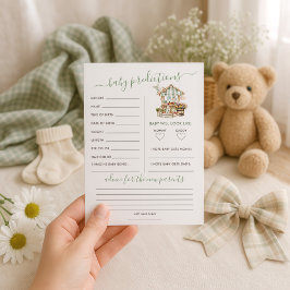 Tarjeta de juego Baby Shower de predicciones de cr