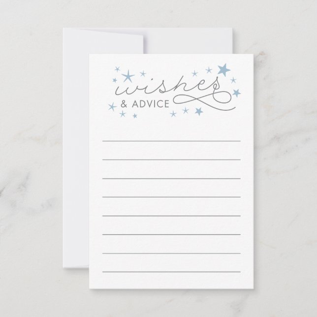 Tarjeta de juego Baby Shower de Star Wings and Adv (Anverso)