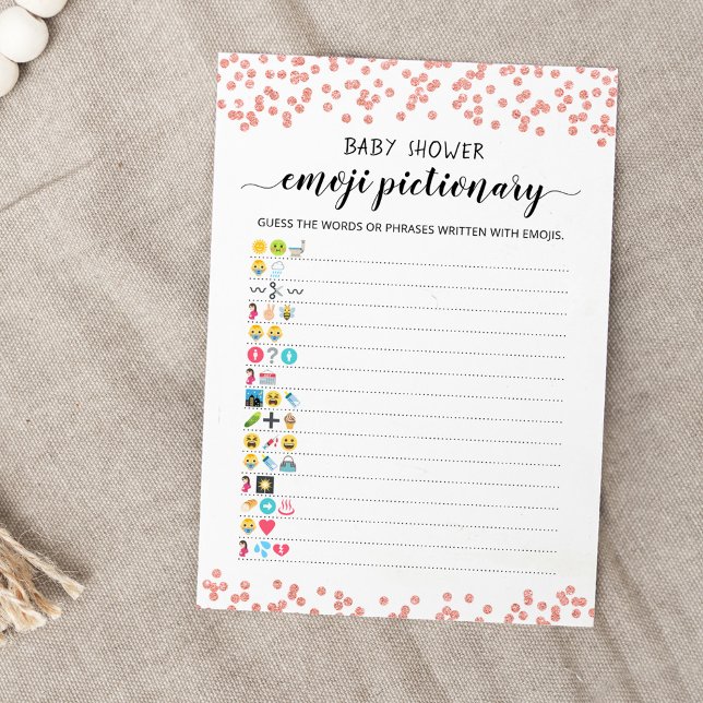 Tarjeta de juego Baby Shower Emoji Pictionary (Subido por el creador)