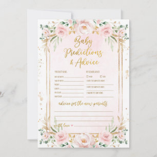 Tarjeta de juego Baby Shower Floral de consejos y