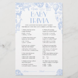 Tarjeta de juego Baby Shower Games Fancy Baby Triv