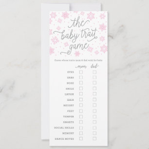 Tarjeta de juego Baby Shower Juego de Rentabilidad