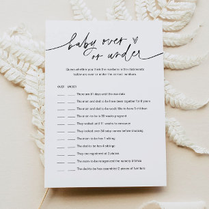 Tarjeta de juego Baby Shower para cada bebé