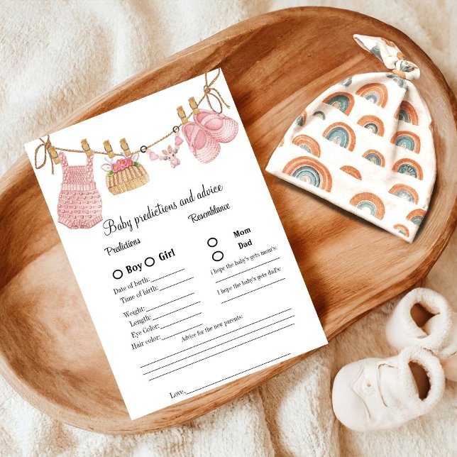 Tarjeta de juego Baby Shower para la predicción de (Subido por el creador)