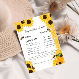 Tarjeta de juego Baby Shower para predecir el bebé