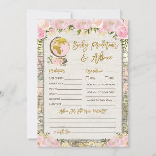 Tarjeta de juego Baby Shower para viajes de consej