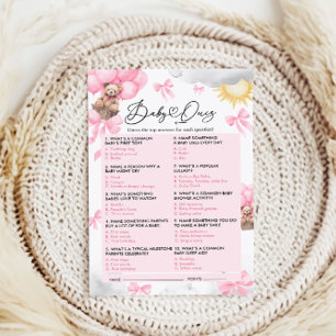 Tarjeta de juego Baby Shower Prueba