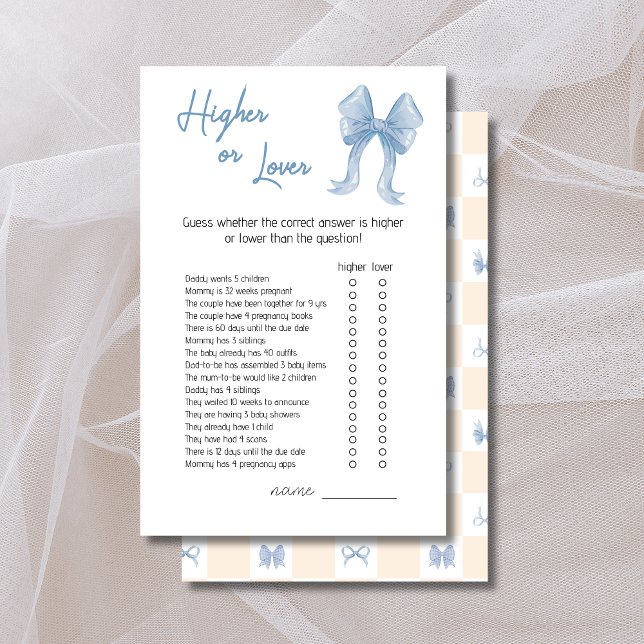 Tarjeta de juego Baby Shower superior o inferior d (Subido por el creador)