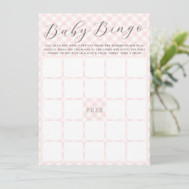 Tarjeta de juego Baby Shower Sweet Gingham Baby Bi