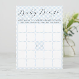 Tarjeta de juego Baby Shower Sweet Gingham Baby Bi
