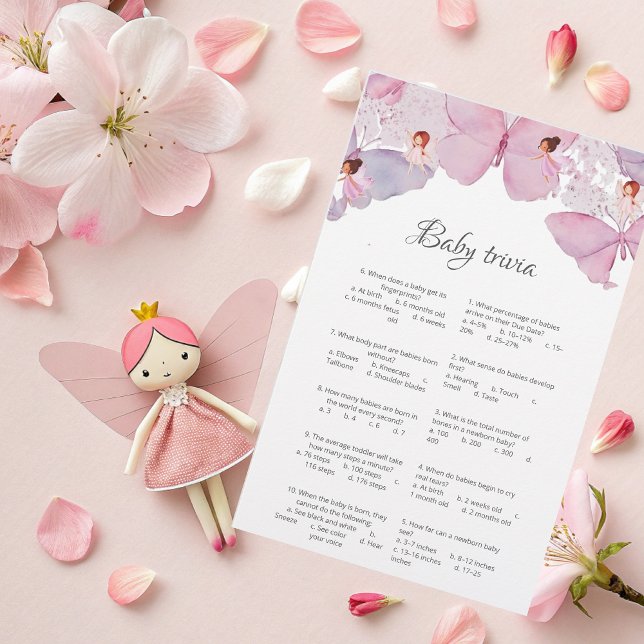 Tarjeta de juego Baby Shower Trivia con temas de h (Subido por el creador)